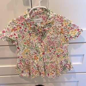 Floral button down blouse